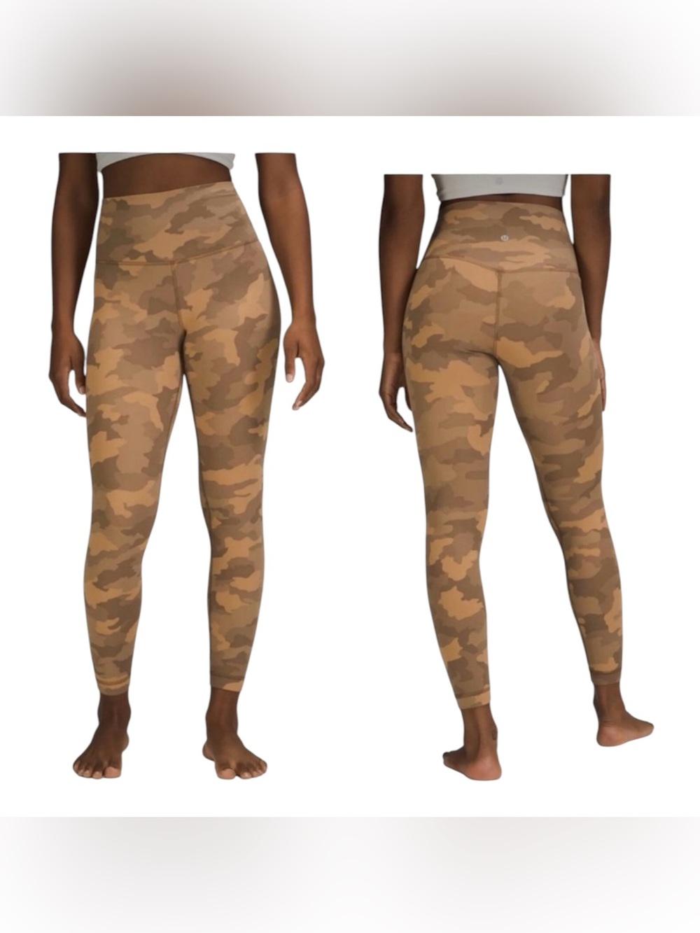 Lululemon Align High-Rise Crop 25” Heritage 365 Camo Beige Multi Size 10